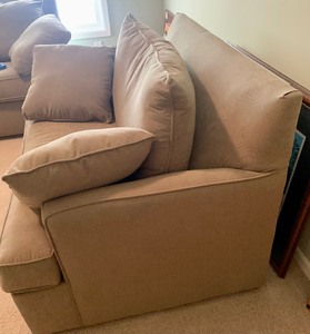 lot 58 image: Oversized Chair With Pullout Cot