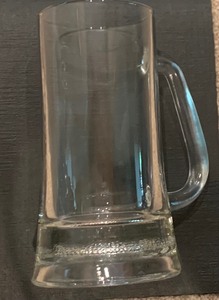 lot 67 image: Set of Five Glass Beer Mugs and Three Bottle Insulators