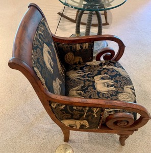 lot 77 image: Vintage Arm Chair with a Beautiful Animal Print