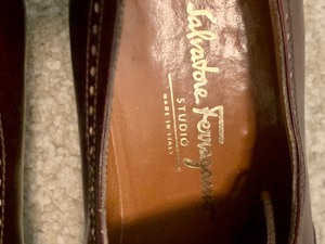lot 217 image: Salvadore Ferguson Mens Leather Shoes, Size 9.5