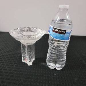 lot 60 image: Orrefors Sweden Commemorative Olympic Torch Candleholder