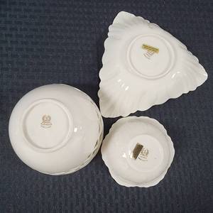lot 70 image: Classic Lenox Elegance Chinaware Tidbit Bowls  lot of 3