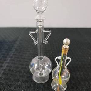 lot 50 image: Delicate Bimini Glass Perfume Scent Bottles  lot of 2