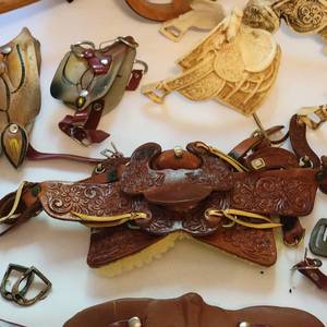 lot 109D image: Vintage Breyer Horse Saddles and Tack