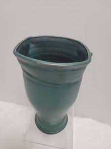 lot 45 image: Turquoise Contemporary Thrown Vase - Jo Severson Pottery