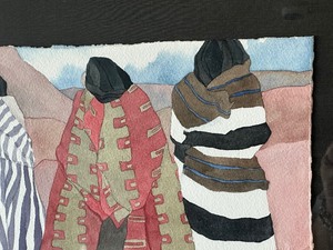 lot 18 image: Framed Watercolor Painting by Irene Klar