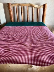 lot 8 image: Log Cabin Style Bed Frame