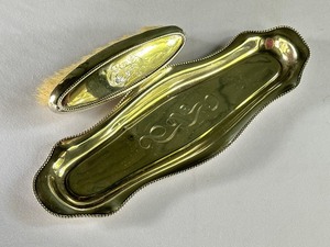 lot 14A image: Vintage Sterling Silver Vanity Tray and Brush