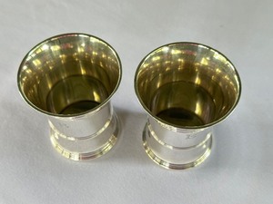 lot 10A image: Pair of Sterling Silver Tiffany Tumblers