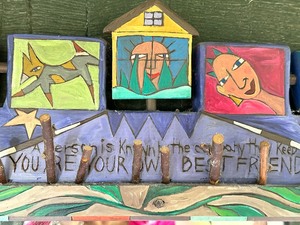 lot 75 image: Artisan Whimsical Decorative Mirror