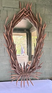 lot 71 image: Rustic Style Decorative Wall Mirror