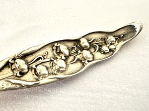 lot 145 image: Antique 1880 Sterling Silver Spoon with Lilly of the Valley Design