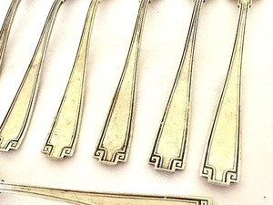 lot 146 image: Six Vintage Sterling Forks and One Serving Spoon