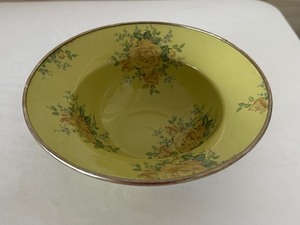 lot 128 image: Mackenzie Childs Enamel Floral Bowl