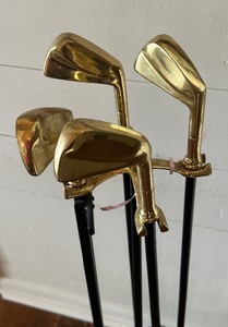 lot 119 image: Golf Themed Fire Place Tool Set
