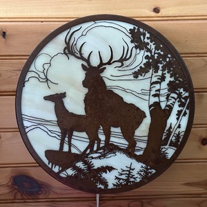 lot 113 image: Silhouette Wildlife Wall Light
