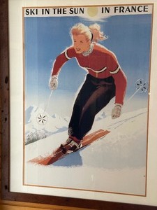 lot 114 image: Large Framed Ski Poster