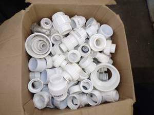 lot 56 image: 1 Box of PVC Fittings Assorted Sizes
