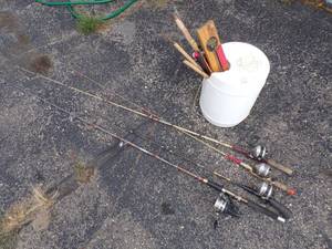 lot 126 image: Vintage Fishing Rods and Reels