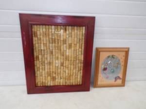 lot 130 image: Framed Cork Artwork and 8 x 10 Artwork