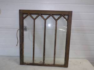 lot 132 image: Vintage Glass Window