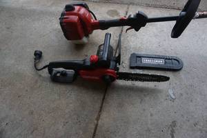 lot 7 image: Toro Gas Powered Weed Trimmer With Craftsman Electric Pole Saw