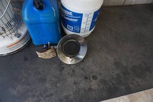 lot 8 image: Kerosun Brand Omni 105 Kerosene Heater, 2 Kerosene Containers With Mr Heater Sunflower Propane Heater
