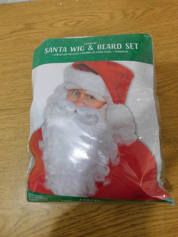 Santa Christmas Wig and Beard Deluxe Set