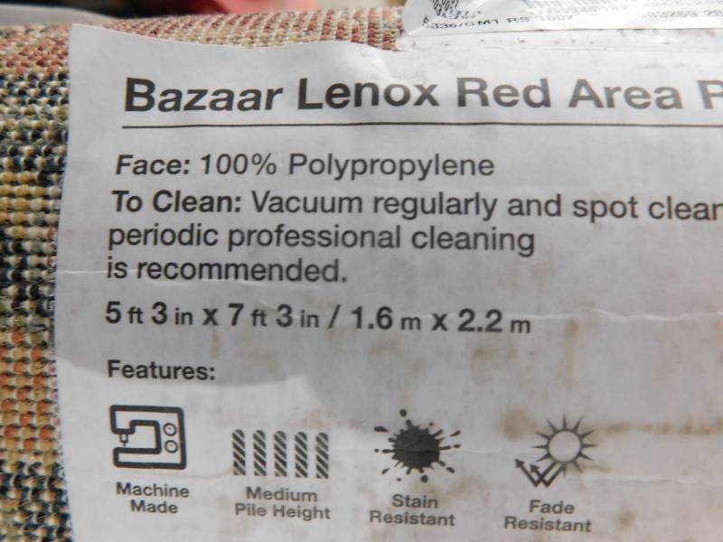 Bazaar Lenox Red 5 ft. 3 in. x 7 ft. 3 in. Area Rug