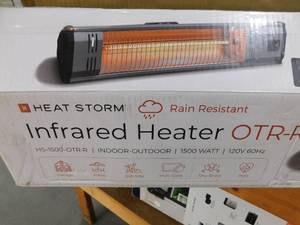 Heat Storm Tradesman 1,500-Watt Electric Outdoor Infrared Quartz Portable Space Heater with WallCeiling Mount and Remote