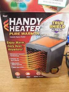 HANDY HEATER 800-BTU Fan Heater Electric Personal Space Heater Furnace with UV Light