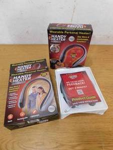 (2) 450-Watt Silver and Black Electric USB Rechargeable Personal Wearable Neckband Heater