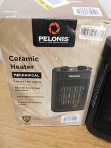 Pelonis 1500-Watt 9 in. Electric Personal Ceramic Space Heater with Thermostat