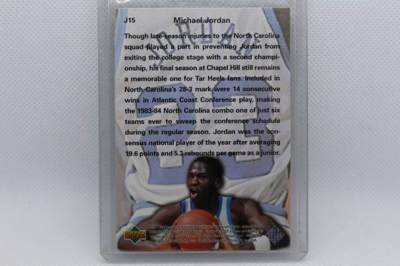 lot 128 image: Michael Jordan Phi Beta Jordan Upper Deck SP No. J15