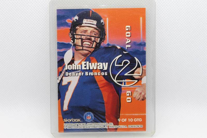 lot 139 image: John Elway & Dan Marino 1999 Skybox Domination Goal to Goal No. 9 of 10 GTG