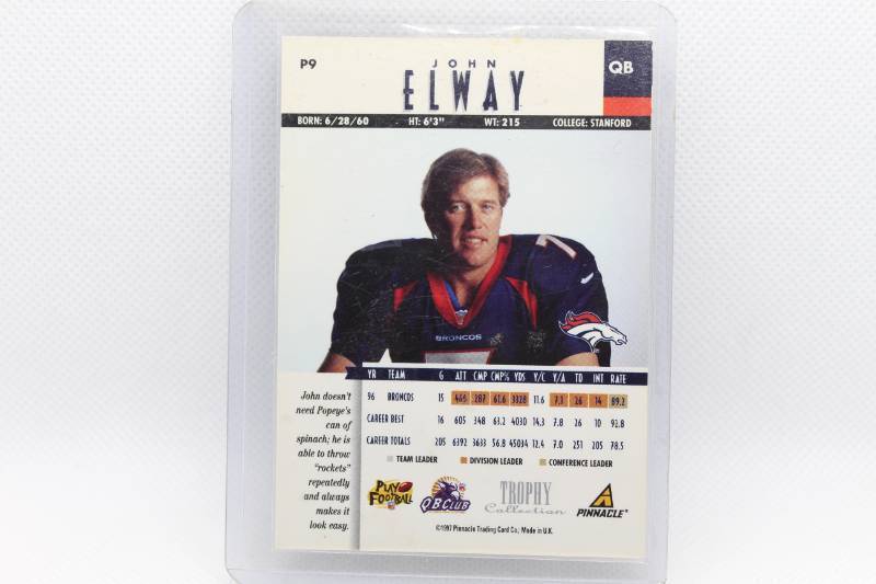 lot 141 image: John Elway 1997 Pinnacle No. P9