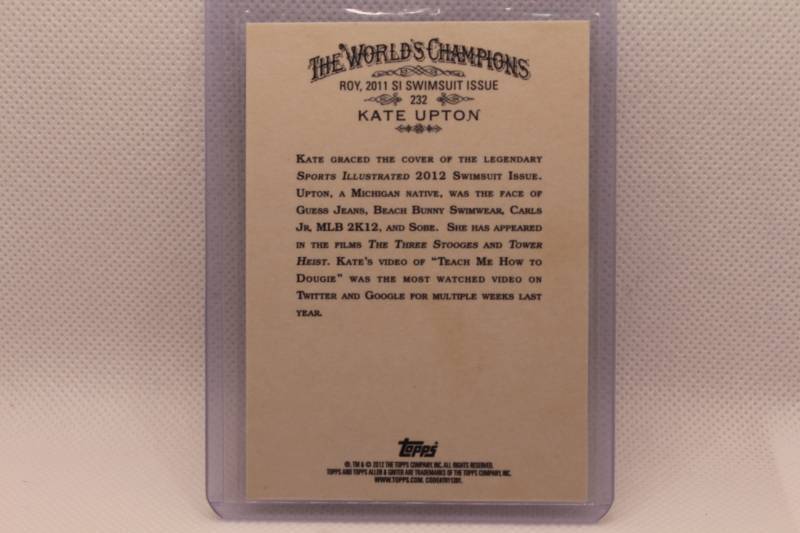 lot 165 image: Kate Upton Allen & Ginters Topps 2012 No. 232