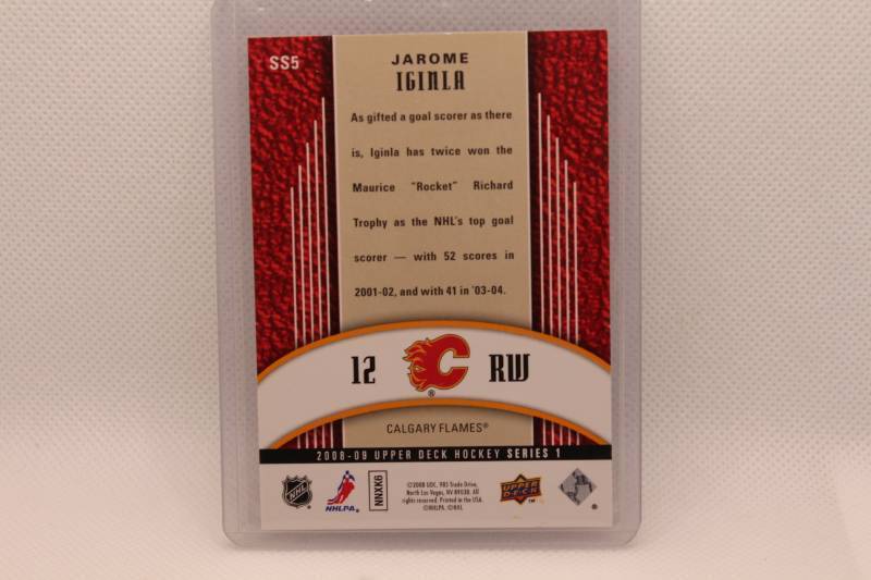 lot 167 image: Jarome Iginla Super Skills 2008-09 Upper Deck Hockey Series 1 No. SS5