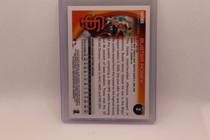 lot 178 image: Buster Posey Rookie 2010 Topps No. 2