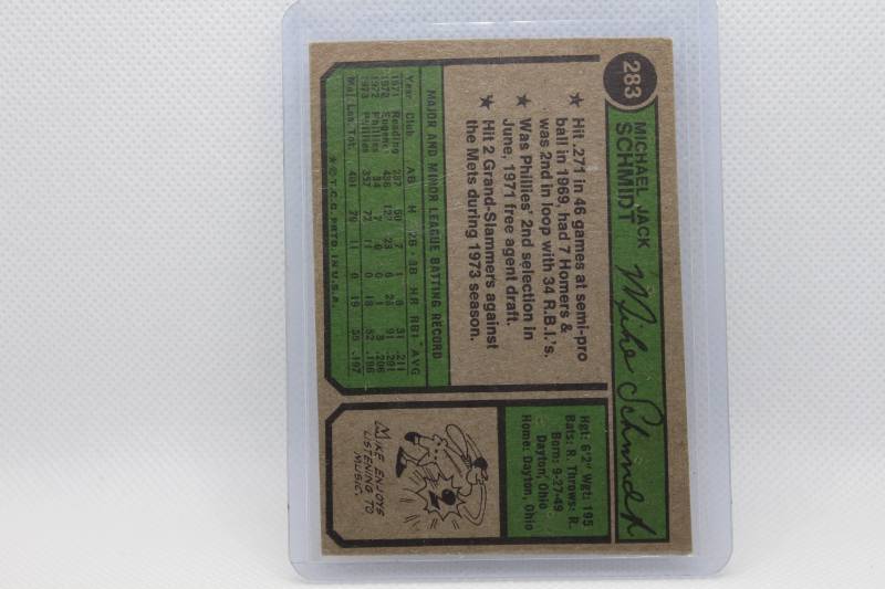 lot 195 image: Mike Schmidt 1974 Topps No. 283
