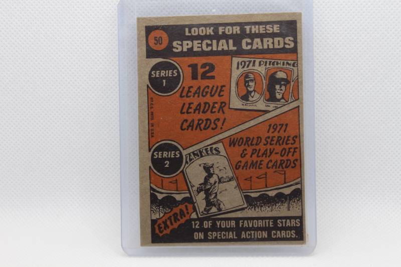 lot 202 image: Willie Mays In Action 1972 Topps No. 50