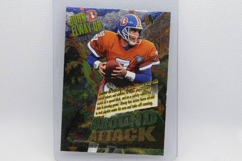 lot 84 image: John Elway & Glyn Milburn 1995 Topps Stadium Club Ground Attack No. G4