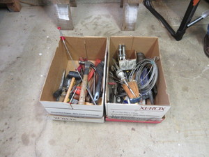 lot 532 image: TWO BOXES OF ASSORTED HAND TOOLS
