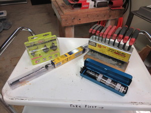 lot 549 image: IMPACT DRIVER, AUGER BIT, RYOBI ROUTER BITS AND HEX KEY WRENCH SET