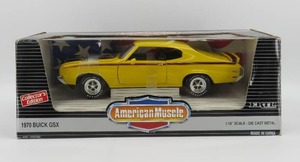 lot 38 image: American Muscle 118 Scale 1970 Buick GSX Yellow Diecast Model