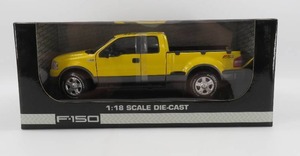 lot 42 image: Beanstalk 118 Scale 2004 F-150 Yellow Truck Diecast Model NIB