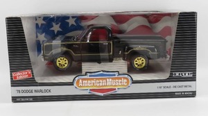 lot 51 image: American Muscle 118 Scale 1978 Dodge Warlock Black Truck NIB