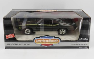 lot 53 image: American Muscle 118 Scale 1969 Pontiac GTO Judge Diecast