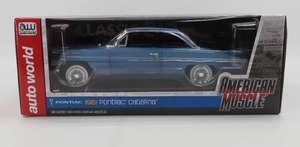 lot 64 image: Auto World 118 Scale 1961 Pontiac Catalina Blue Diecast Model