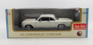 lot 89 image: Sun Star 118 Scale 1963 Chevrolet Corvair White Diecast